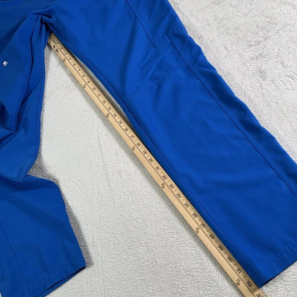 Figs Axim Cargo Scrub‎ Pants Mens Large Technical Collection T2001 Pockets Blue